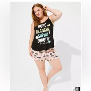 Torrid Golden Girls Sleep Tank+Short Pajama Set